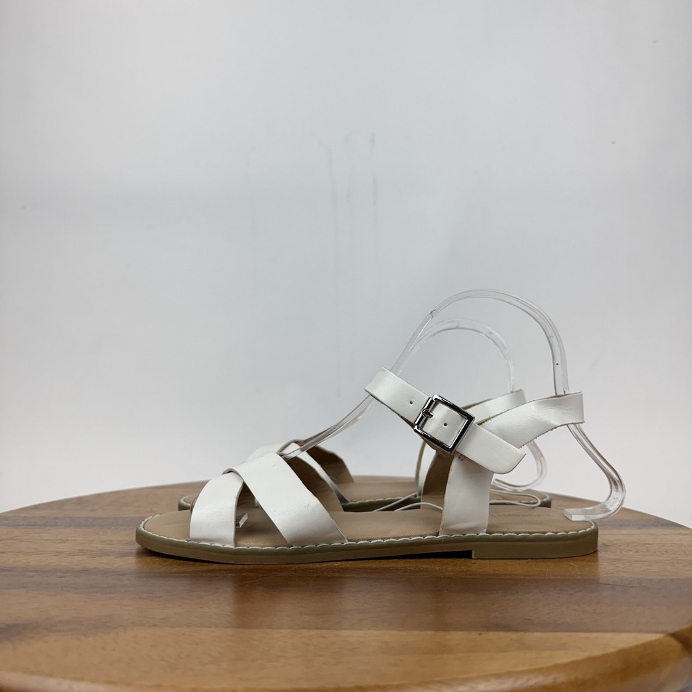 New Girls Big Kids Tucker + Tate Tarya White Strappy Adjustable Sandals Size 5 Y - Picture 5 of 8
